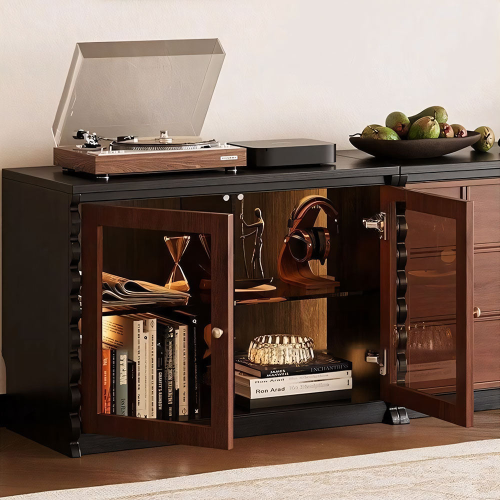 Modular Wooden TV Stand Set Optional Combination Media Console with Storage Cabinets