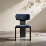 Load image into Gallery viewer, Modern Blue Upholstered Dining Chair with Black Metal Frame 1 Piece
