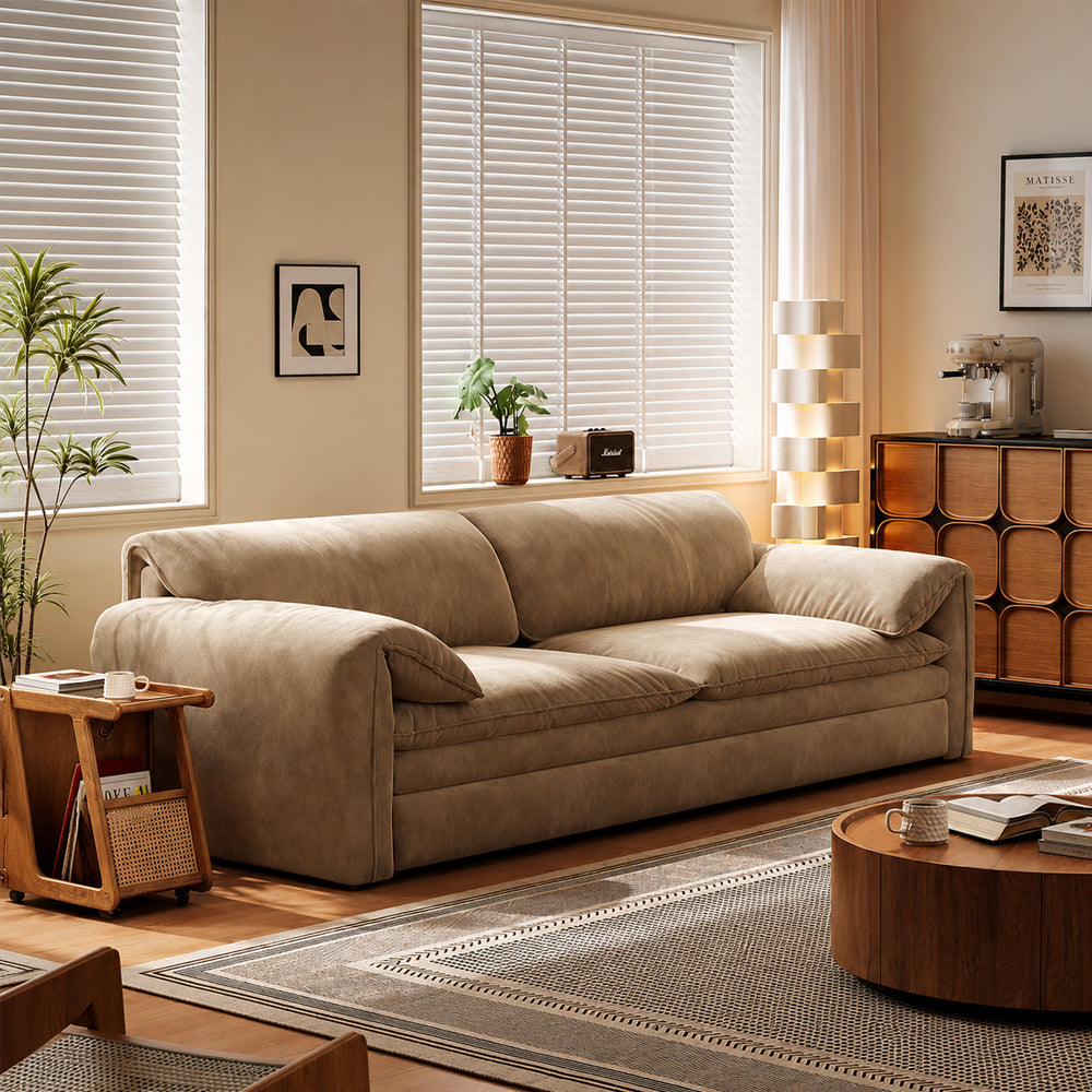 Modern Upholstered Convertible Sofa Bed for Living Room and Guest Use