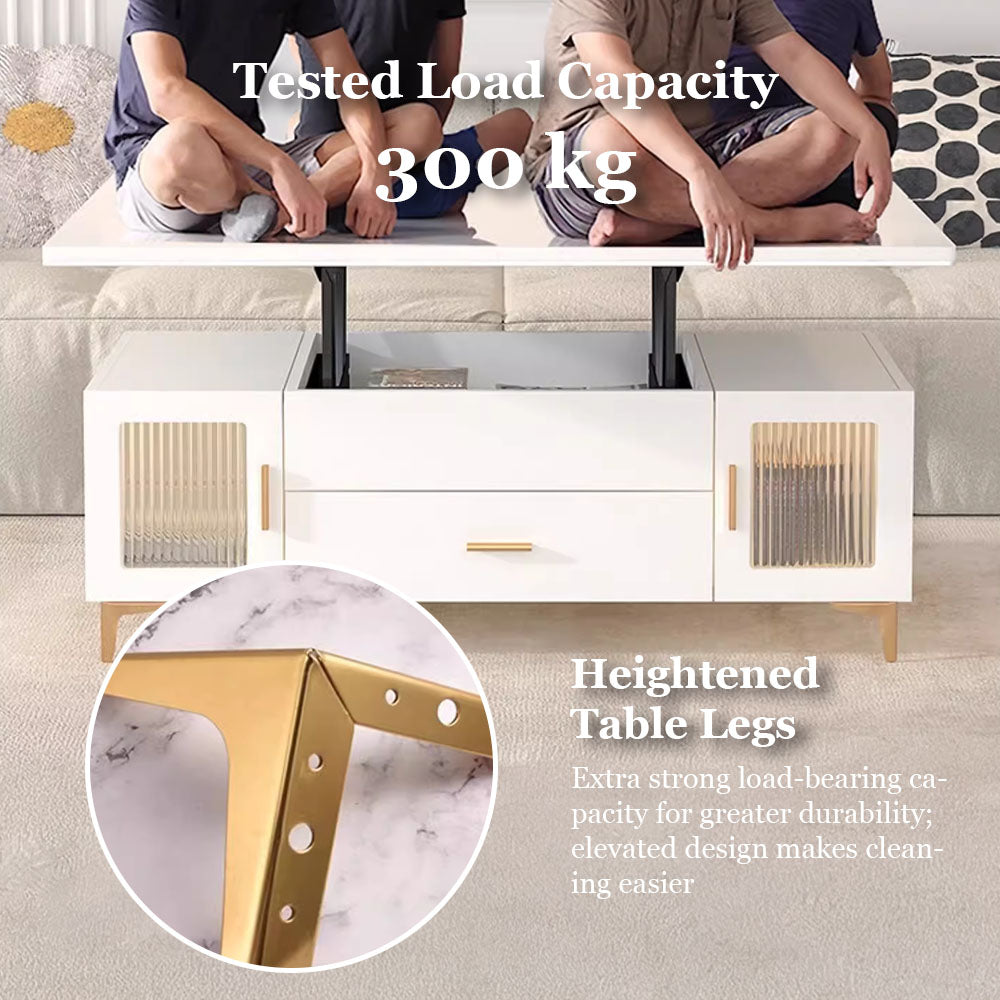 47.2'' Modern Multifunctional Lift-Top Coffee Table with Storage Dual-Use Coffee & Dining Table