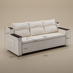 Load image into Gallery viewer, 83'' 3-Seater Pull-Out Sleeper Sofa with Storage &amp; USB Port
