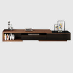 Load image into Gallery viewer, Modern Walnut &amp; Black Extendable Coffee Table Expandable Design with Large-Capacity Storage
