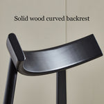 Load image into Gallery viewer, Modern Minimalist Dining Chair Solid Wood Frame with Curved Backrest &amp; Soft Faux Leather Seat
