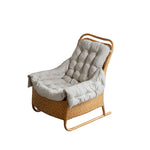 Load image into Gallery viewer, Boho Rattan Lounge Chair with Tufted Cushion and Relaxed Seating
