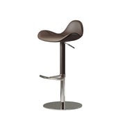 1-Piece Modern Adjustable Swivel Bar Stool with Faux Leather Seat Chrome Base
