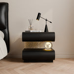 Load image into Gallery viewer, Modern Nightstand with Scratch-Resistant Leather &amp; Smart Sensor Lighting
