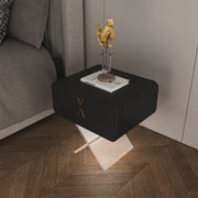 Modern Smart Nightstand with X-Base Acrylic Legs & Motion Sensor LED Light