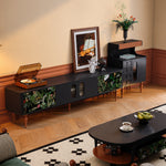 Load image into Gallery viewer, 82.6" Jungle Print Mid Century Wood TV Stand

