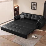 Load image into Gallery viewer, Contemporary Faux Leather Sofa Bed Sleeper Sofa with Hidden Storage &amp; Metal Frame
