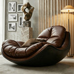 Load image into Gallery viewer, Modern Oversized Faux Leather Lounge Chair Deep Seat Lazy Sofa Accent Chair
