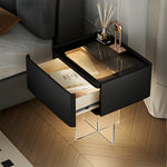 Load image into Gallery viewer, Smart Nightstand with Transparent Acrylic Legs and Motion Sensor LED Light
