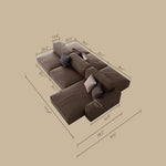 Load image into Gallery viewer, Modern Modular Top-Grain Leather Sectional Sofa
