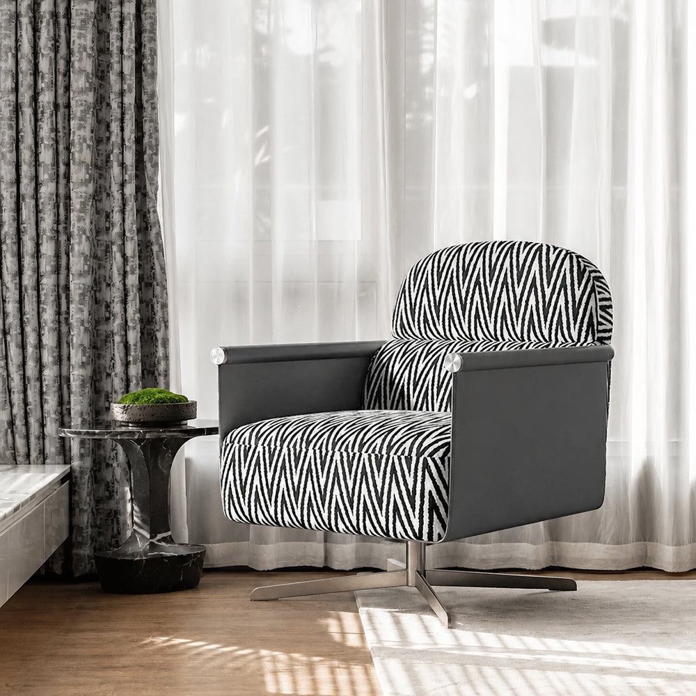 Modern Geometric Pattern Lounge Chair for Living Room