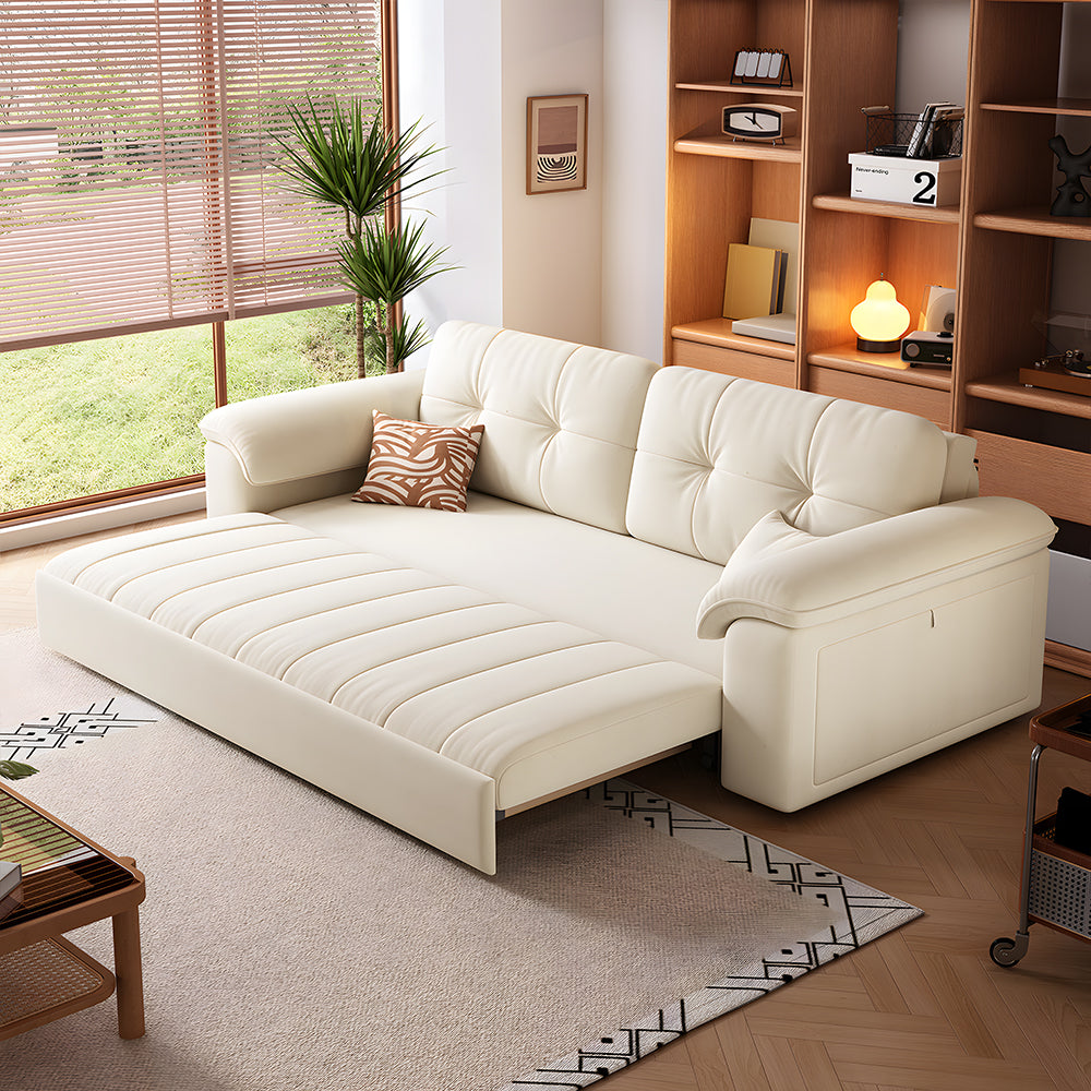 77.9'' Modern Velvet Storage Sofa Bed Pull Out Sleeper Couch with Hidden Storage Drawers Upholstered Convertible Sofa