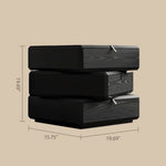 Load image into Gallery viewer, Modern Rotating Nightstand with 3 Spacious Drawers
