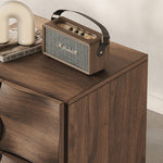 Load image into Gallery viewer, Modern Solid Wood Nightstand with Sculpted Drawer Design
