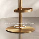 Load image into Gallery viewer, 1 Piece Modern Upholstered Adjustable Bar Stool with Gold Metal Base
