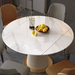 Load image into Gallery viewer, 50.7" Convertible Folding Dining Table Round to Square Expandable Dining Table
