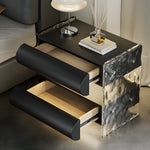 Load image into Gallery viewer, Modern Smart Nightstand Bedside Table with Ambient Lighting and Wireless Charging
