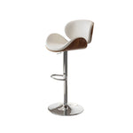 Load image into Gallery viewer, Modern Walnut Bentwood Adjustable Bar Stool Upholstered Swivel Counter Chair 1 Piece
