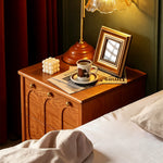 Load image into Gallery viewer, Vintage Solid Wood Bedroom Nightstand With Brass Knobs
