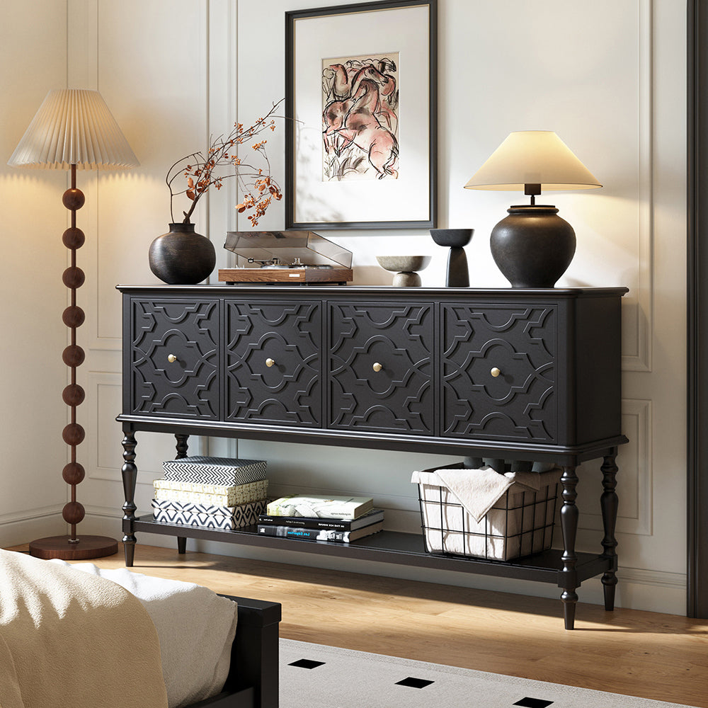Retro Traditional Storage Sideboard Buffet for Home Entry