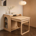 Load image into Gallery viewer, 73" Freestanding Murphy Dining Table with Sintered Stone Cabinet Top
