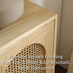 Load image into Gallery viewer, 59'' Modern Cane Sideboard Cabinet Wooden Buffet Storage Cabinet with Woven Doors
