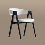 Load image into Gallery viewer, Modern Nordic Dining Chair Set of 2 PU Leather &amp; Solid Wood Frame

