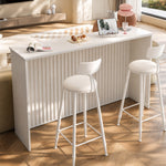 Load image into Gallery viewer, Contemporary Luxury Sintered Marble Slat and Lacquering Steel Panel Craftsmanship Bar Corner Table Set Collection
