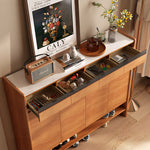 Load image into Gallery viewer, Modern Wood Shoe Cabinet with Doors Natural Entryway Storage Organizer with Open Shelf
