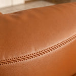 Load image into Gallery viewer, Modern Swivel Lounge Chair Faux Leather Accent Chair with Sculptural Cushion Design
