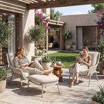 Load image into Gallery viewer, Modern Outdoor Lounge Chair with Woven Rope Frame and Weather Resistant Cushions
