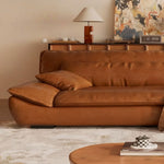 Load image into Gallery viewer, Modern Faux Leather Foldable Sofa Bed Minimalist Comfort for Contemporary Living
