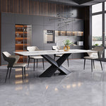 Load image into Gallery viewer, 54.6"- 78" Elegant White Extendable Dining Table Versatile Foldable Design
