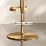 Load image into Gallery viewer, 1 Piece Modern Upholstered Adjustable Bar Stool with Gold Metal Base

