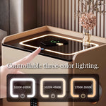 Load image into Gallery viewer, Smart Leather Nightstand with LED Ambience Light Wireless Charging Bluetooth Speaker and Digital Password Lock
