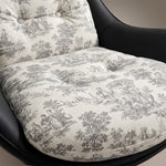 Load image into Gallery viewer, Printed Swivel Lounge Chair with Black Faux Leather Shell
