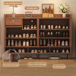 Load image into Gallery viewer, 47.2''/55.1'' Modern Walnut Entryway Shoe Cabinet with Drawer Stylish Storage Organizer
