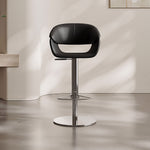 Load image into Gallery viewer, Modern Adjustable Swivel Bar Stool PU Leather Seat Gas Lift Height Adjustable Bar Chair with Chrome Base 1 Piece
