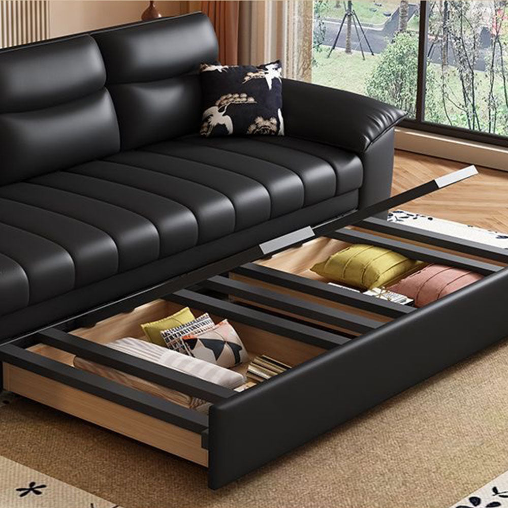 89.7'' Cat Scratch-Resistant Sofa Bed Hidden Storage Convertible Design Durable Comfort