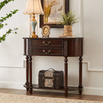 Load image into Gallery viewer, Solid Wood Classic Entryway Console Table with Drawers and Lower Shelf
