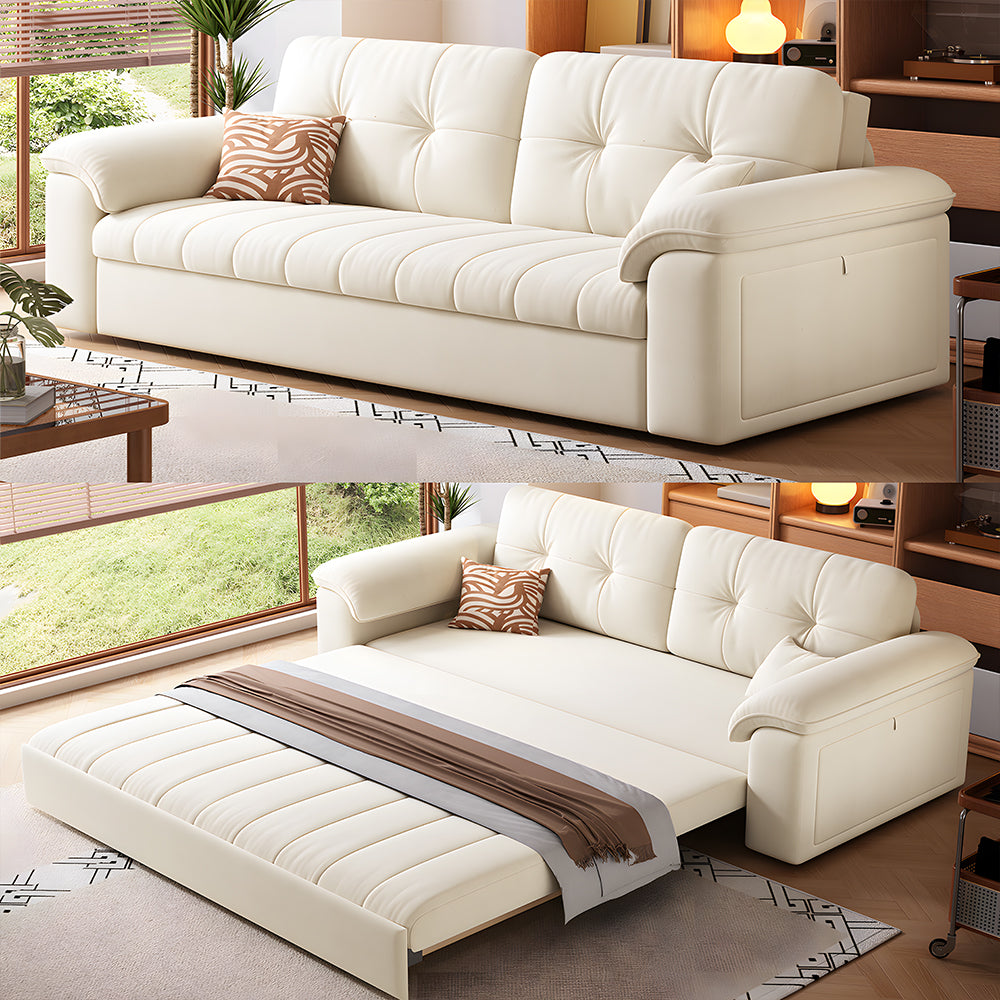 77.9'' Modern Velvet Storage Sofa Bed Pull Out Sleeper Couch with Hidden Storage Drawers Upholstered Convertible Sofa