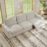 Load image into Gallery viewer, 115.35'' CloudLuxe Power Reclining 3-Seat Sofa Linen Fabric Cloud Comfort
