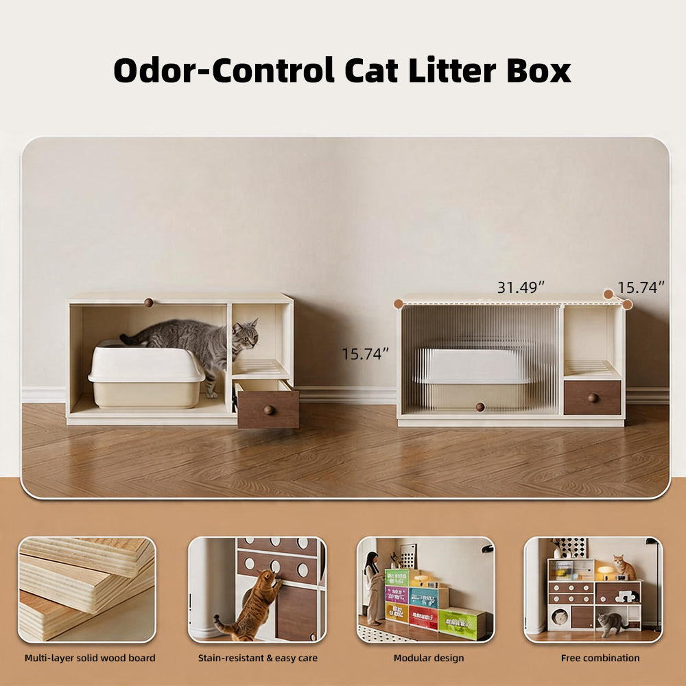 Modern Modular Storage Cabinet Multi Functional Sideboard Pet Friendly Storage Unit