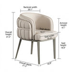 Load image into Gallery viewer, Set of 2 Modern Upholstered Dining Chair with Curved Backrest Cream Accent Chair Minimalist Dining Chair
