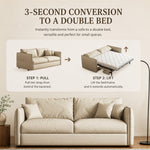 Load image into Gallery viewer, Ergonomic Scratch Resistant Faux Leather Convertible Sofa Bed
