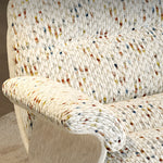 Load image into Gallery viewer, Modern Swivel Lounge Chair with Speckled Jacquard Upholstery Curved Wood Frame and Stainless Steel Base

