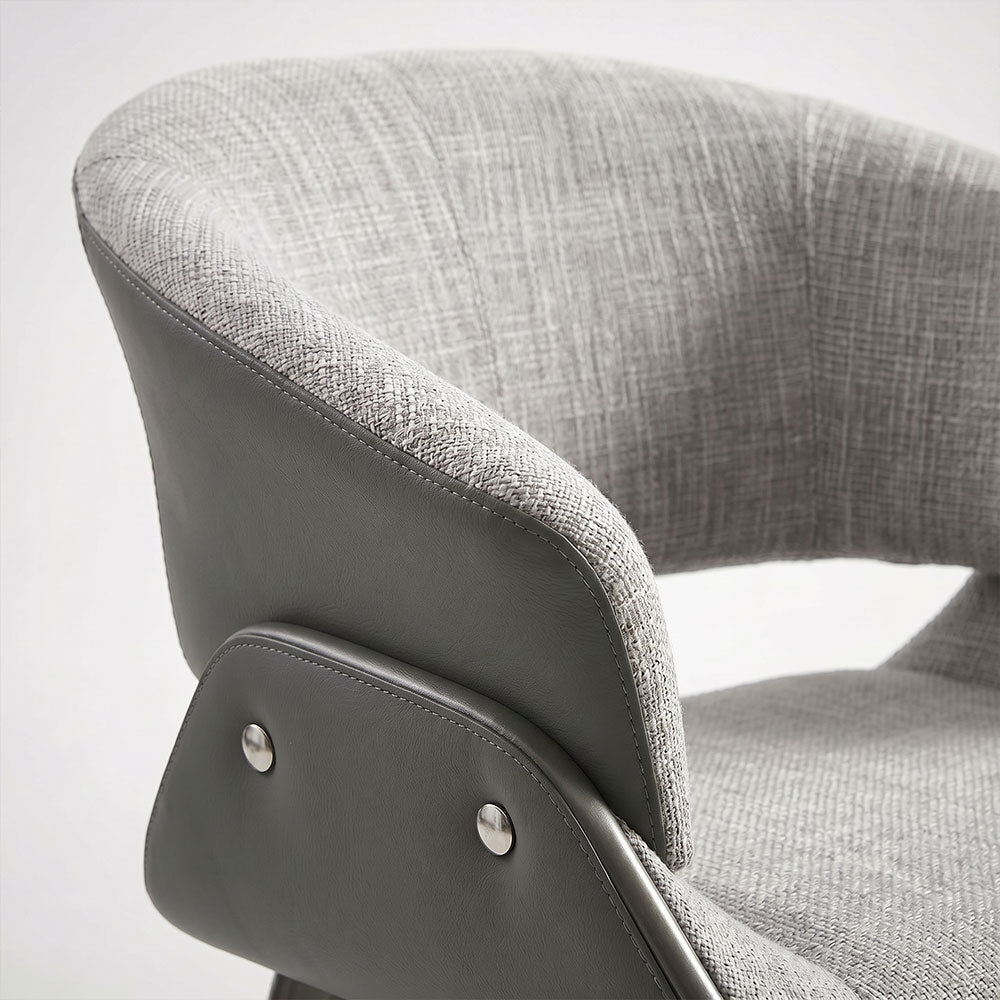 Modern Green Upholstered Dining Chair with Wraparound Back and Metal Legs 1 Piece