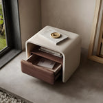 Load image into Gallery viewer, Sleek Modern Nightstand with Curved Edges Wooden Storage Drawer
